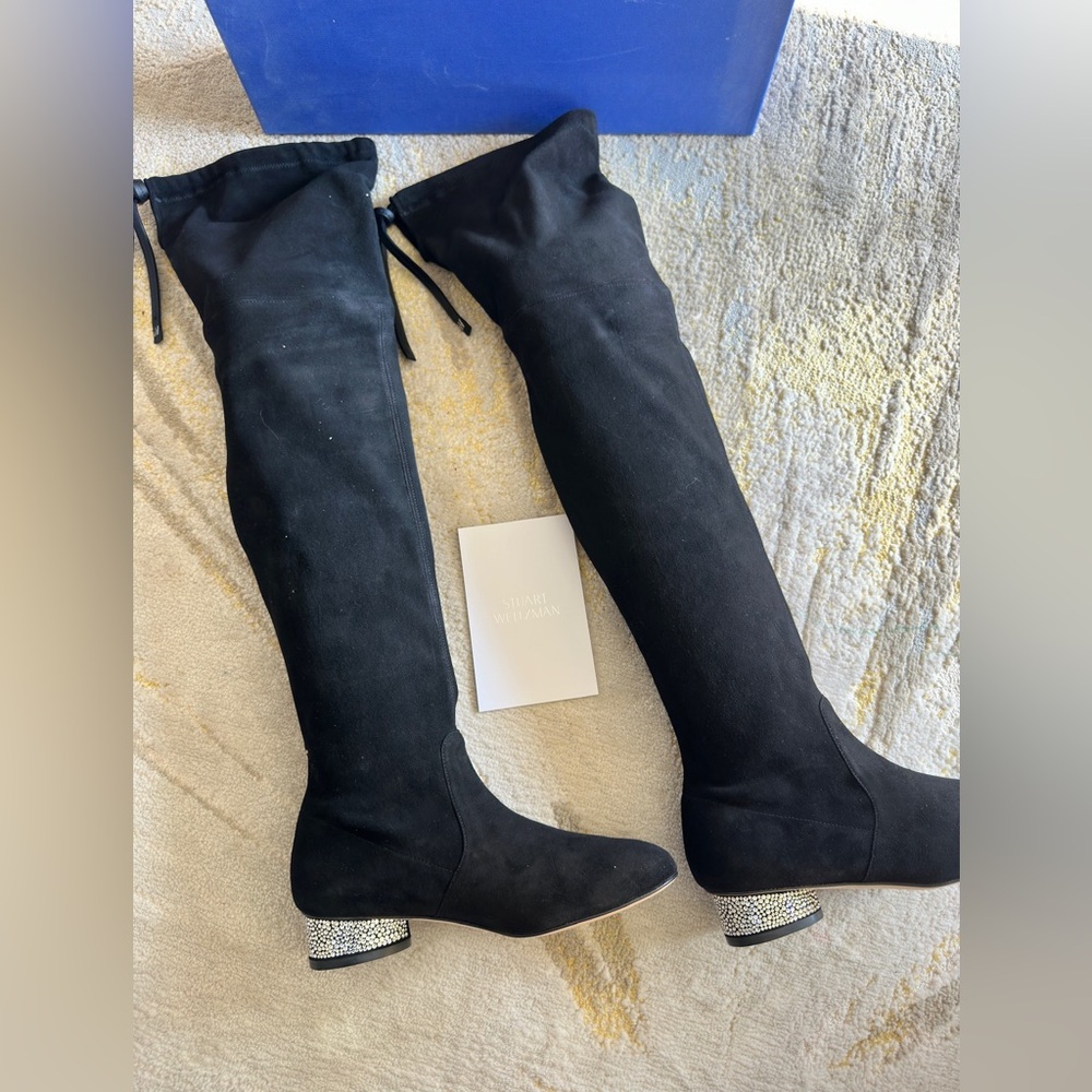 Stuart Weiztman Prism 30 Black Suede size 37